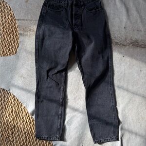 Sezane Black high waisted button fly jeans